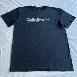 Quiksilver Men's Large Navy Blue Regular Fit Logo T-Shirt